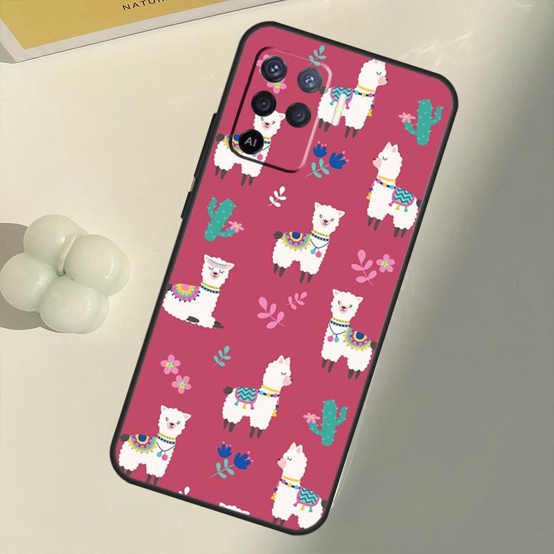 Lama Llama Alpaky Pouzdro Pro OPPO A74 A94 A54 A1K A15 A16 A52 A72 A83 A91 A93 A53S A5 A9 A31 A53 2020 Kryt