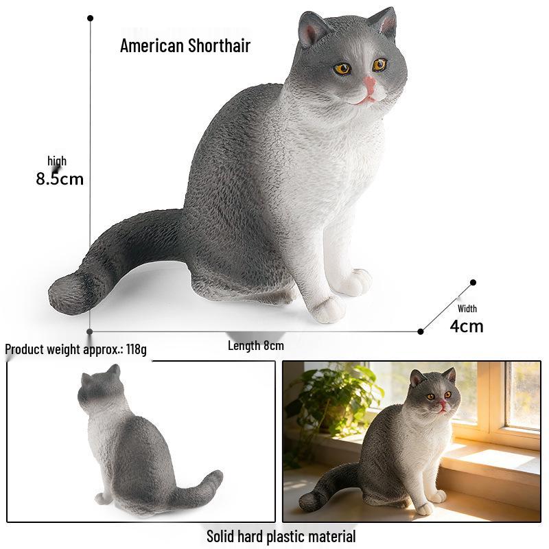 Realistic Stretching Cat Plush Model - Educational Children s Toy