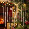 Transparent Christmas Hanging Pendants Twist Bead Drop Ornaments  Holiday Party Decoration
