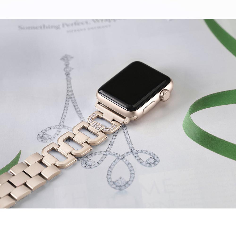 Metallarmband für Apple Watch Band 45mm 41mm 44mm 40mm 46mm 42mm Diamant-Armband iWatch 11 10 9 8 7 6 5 SE Serie Ultra 3 2 49mm