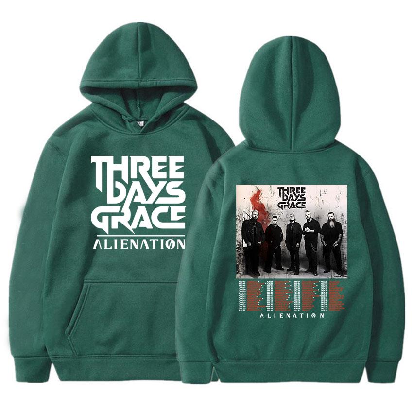 

THREE DAYS GRACE ALIENATION Тур 2025 Толстовки Мода Длинный рукав Повседневная Толстовка с капюшоном Унисекс Уличная одежда Хип-хоп Принт Худи XL