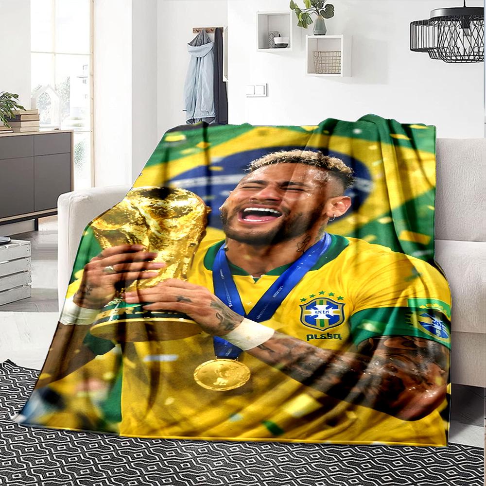 1pc Neymar18 Blanket, Gift, for Men and Women, Soft Blanket, Good for Sofa Bed Couch Travel, Lightweight Flannel Blanket