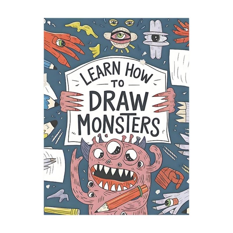 Cartoon Colouring Book Toddler Learn How to Draw Art Doodling Book with Fun Drawing Coloring Page for Preschooler Kid 3+