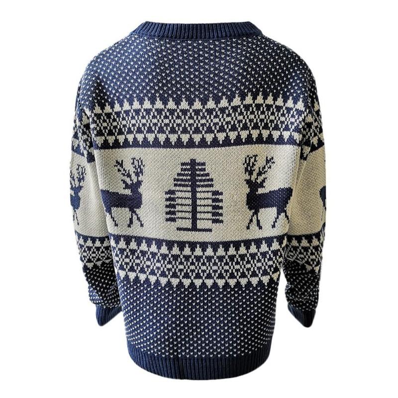 Christmas Sweater Women Christmas Deer Warm Knitted Long Sleeve Sweater Jumper Top Winter Autumn Pullovers