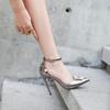 High heels design sense niche temperament bag head word with new pointed sandals women's summer