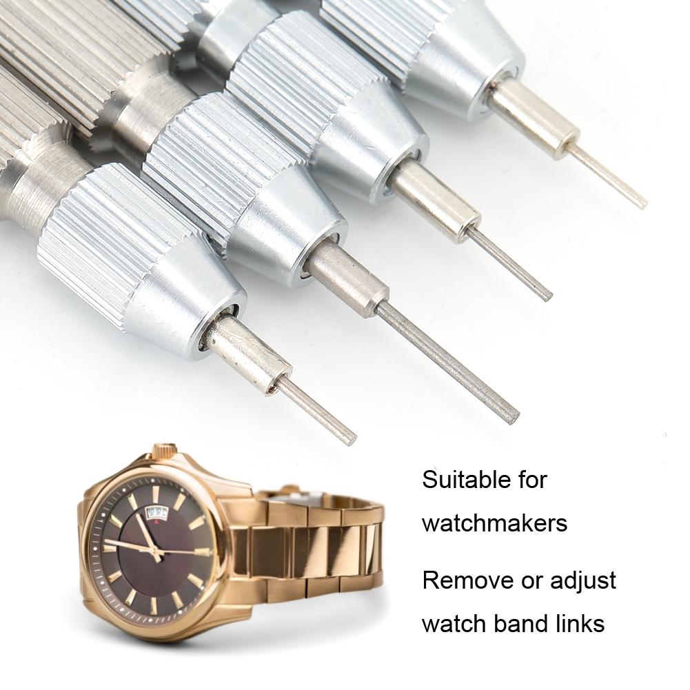 4pcs Stainless Steel 0.7 0.8 0.9 1.0 Watch Punch Watch Band Link Pin Remover Tool