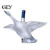 Collectible Spirit Bottle Goose Bird Shape Whiskey Decanter, 3D Glass Animal Liquor Light Refracting Decanter for Bar Display, Art Wine Dispenser Home