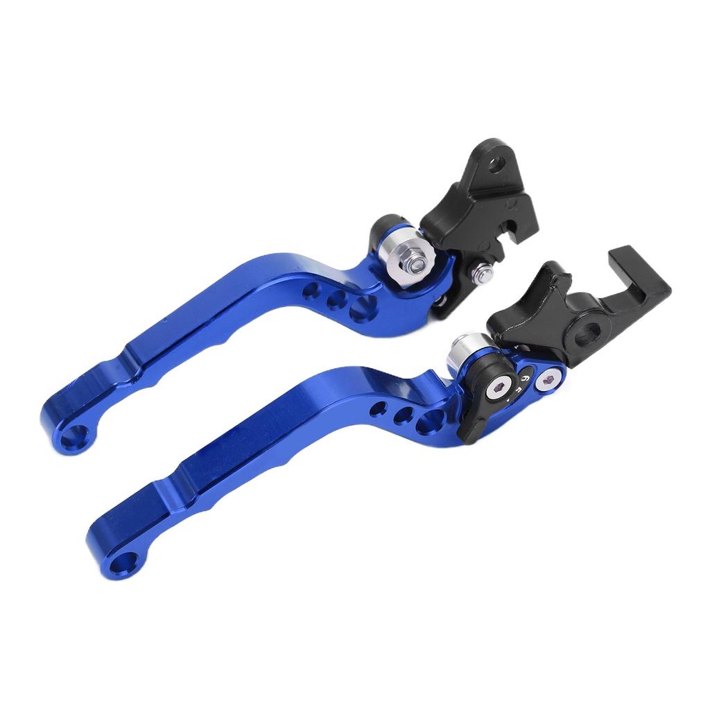 2PCS Motorcycle Brake Clutch Lever Handlebar Braking Device Adjustable Aluminium AlloyBlue