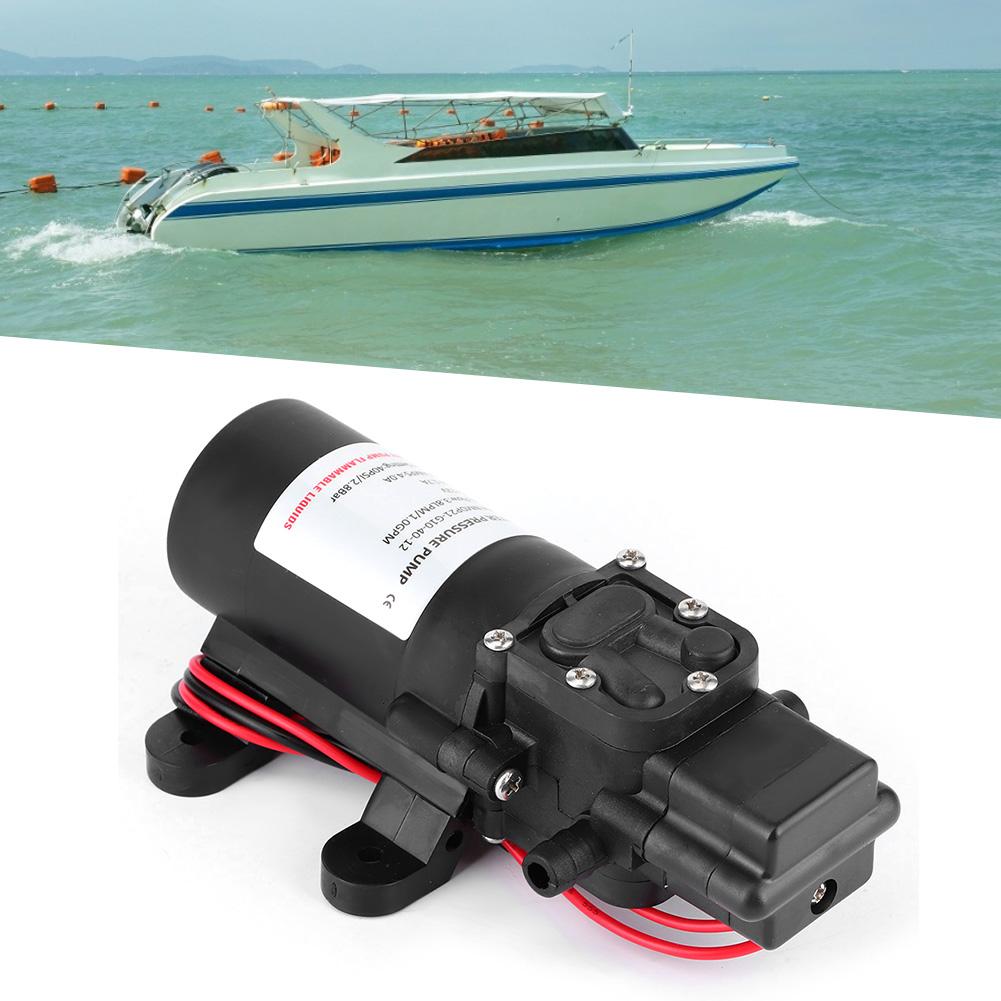 12V DC 1.0GPM 40PSI Diaphragm Pump High Pressure Self Priming 3 8in Barb Port for Car RV