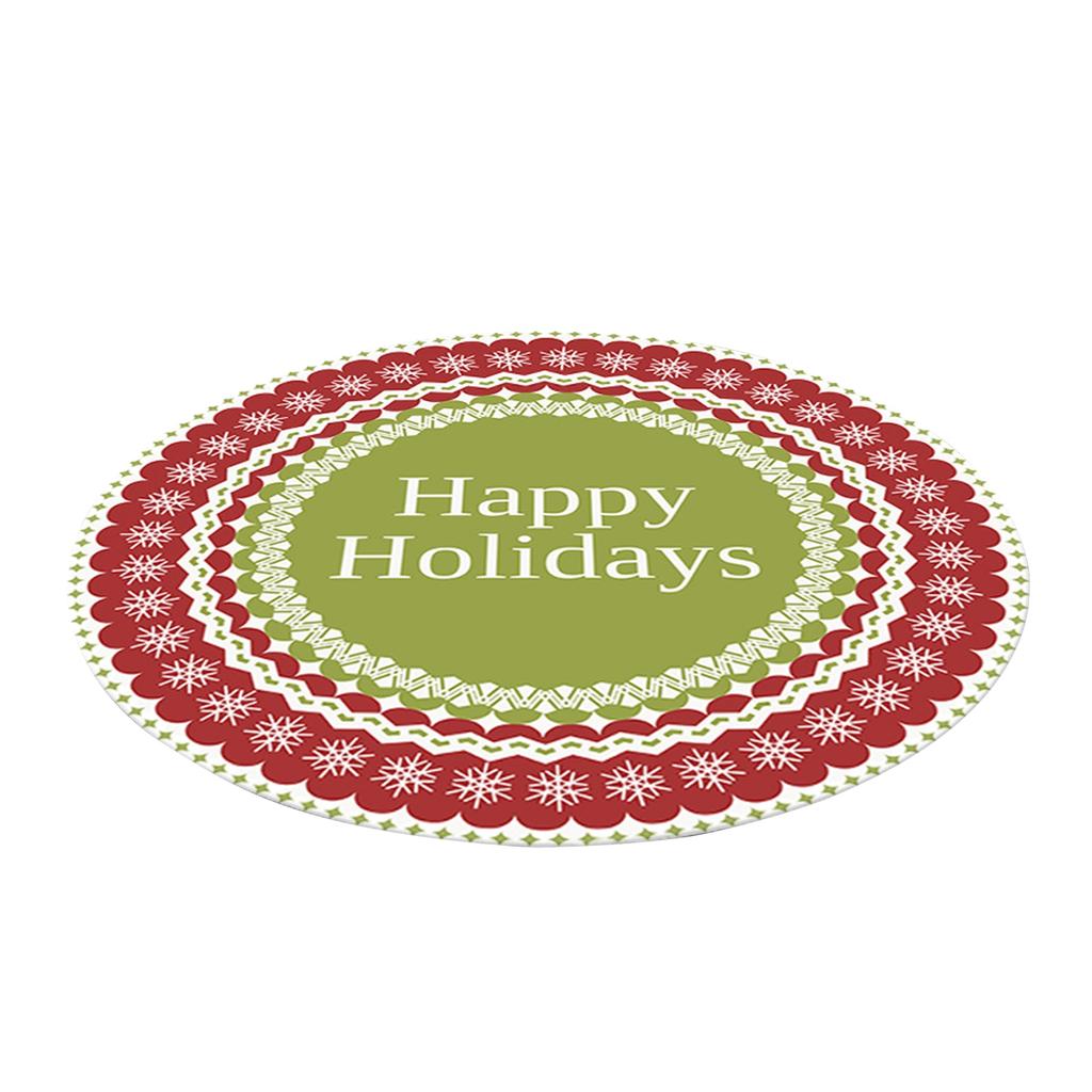 Christmas Carpet, Merry Christmas, Home Carpet, Round Carpet Home Holiday Decoration Christmas Crystal Velvet Living Room Carpet