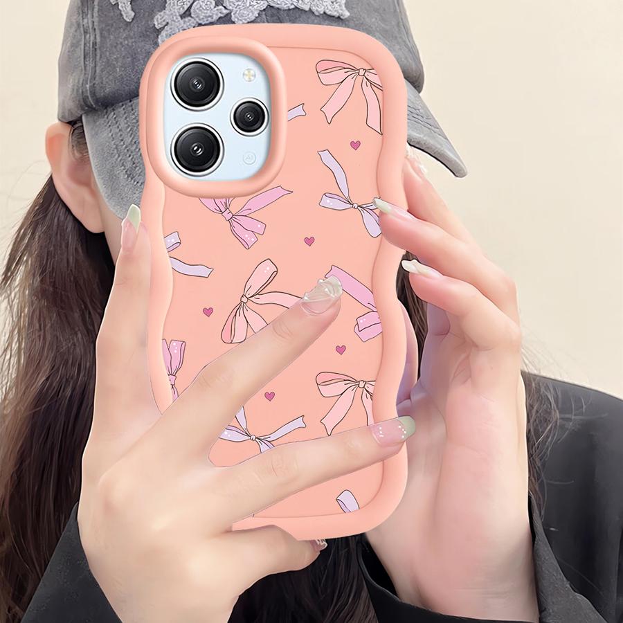 Růžová mašlička Měkký kryt pouzdro na telefon pro Xiaomi Redmi 10A A5 14C 13C A1+ A2 Plus 9C 9T 12C A3 10C