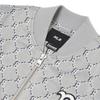 MLB Plaid Logo Print Zip Long Sleeve Jacket Men jackets Gray 3AJPM0121-43MGS