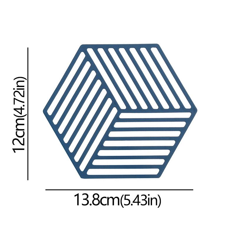 

Полый сплошной противоскользящий изоляционный силиконовый коврик подставка под стакан из пищевого материала подставка под тарелку шестигранный коврик для чашки домашний 12 x13.8cm