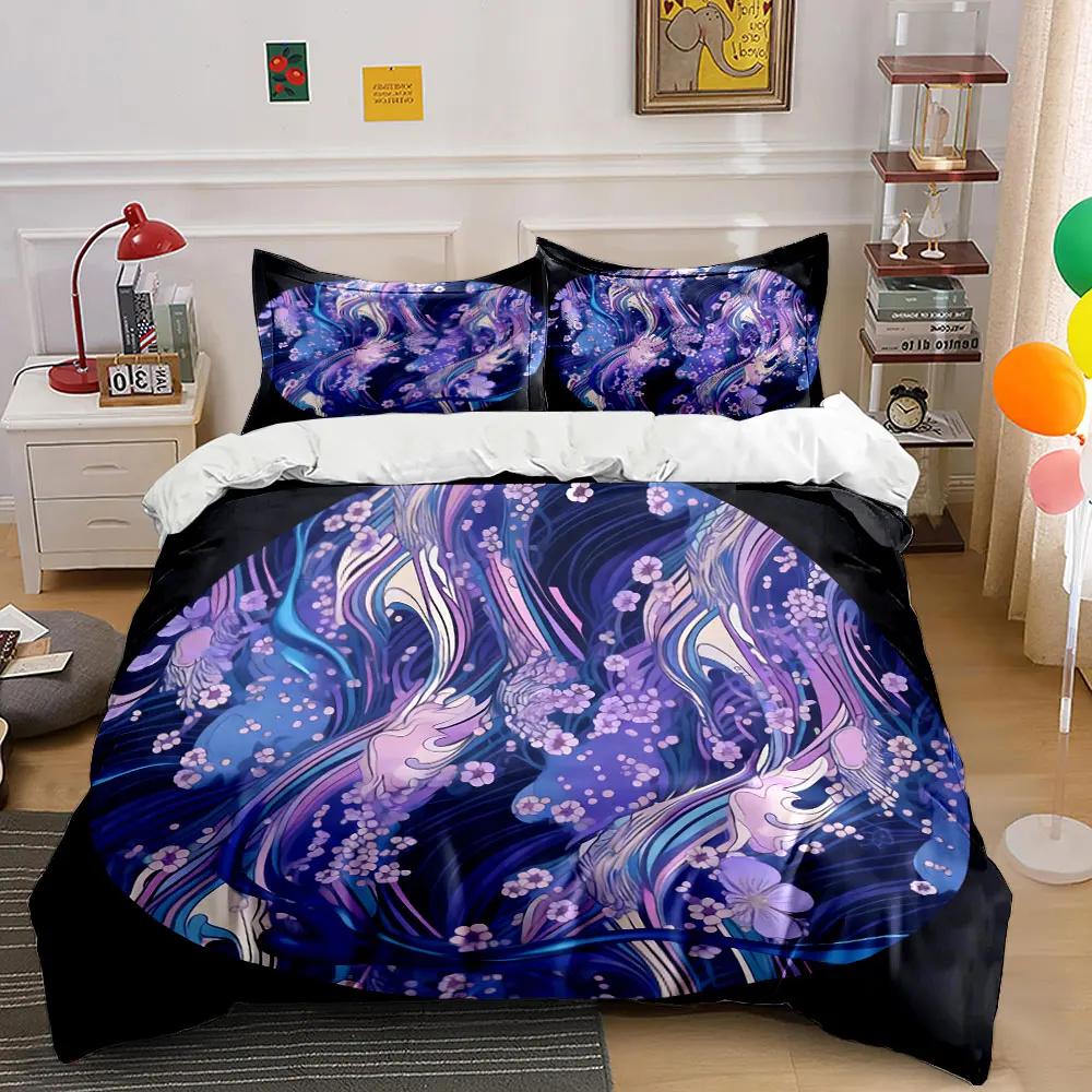 Floral Abstract Art Decor Set Soft Comfortable Duvet Cover Bedding Set Included 1*Duvet Cover & 2*Pillowcases gift