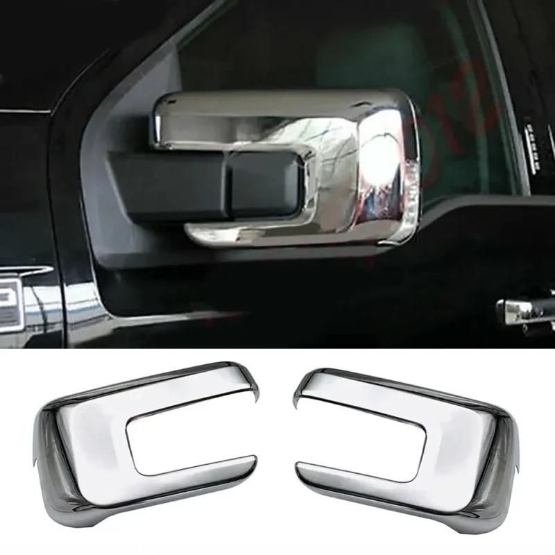 ABAIWAI For Ford F150 F-150   ABS Auto Front Side Rearview Glass Mirror Cover Trims Frame Rear View Caps Cover