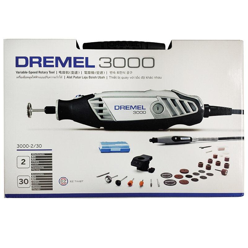 Dremel 3000 Multifunktionaler Elektrischer Mahlwerk mit 2 Professionellen Zubehörteilen und 30 Stück Zubehör für den Täglichen Gebrauch