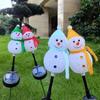 Solar-Powered Snowman Lawn Lamp: Outdoor Christmas Garden Decoration
