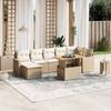 VidaXL Garden Lounge Set with Cushions 8 Pcs, Patio Sofas, Patio Furniture Set, Outdoor Furniture, Beige 3271422