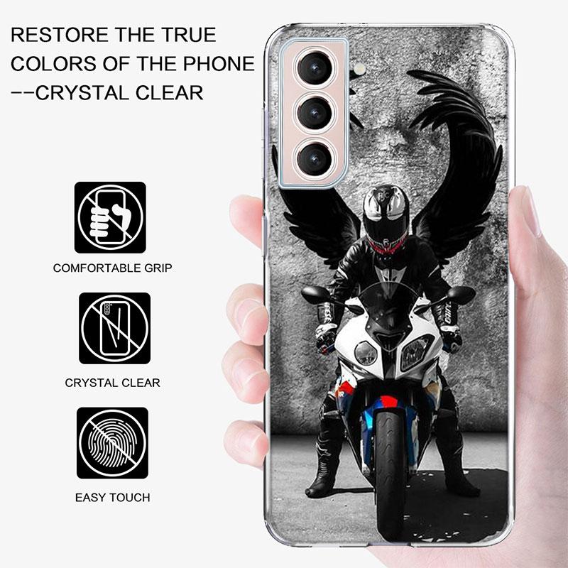 Moto Cross Motorcycle Sports Phone Case For Galaxy A14 A24 A34 A54 Samsung A02S A12 A22 A32 A42 A52 A72 A13 A33 A53 5G A03 A03S