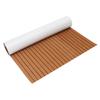1200mmx2400mmx5mm EVA Foam Faux Teak Boat Deck Mat Brown Decking Sheet Yacht Flooring Anti Skid Mat Self Adhesive Vehicle Pad