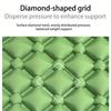 Fuß auf dem neuen Einzel-Diamant-TPU-aufblasbaren Kissen Outdoor-Zelt-Schlafmatte Camping Ultraleichte tragbare feuchtigkeitsbeständige Matte.