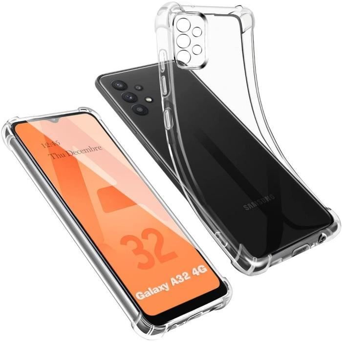Coque de protection pour Samsung Galaxy A32 4G - PROSHOP - Coque gel souple - Transparent - Anti-choc
