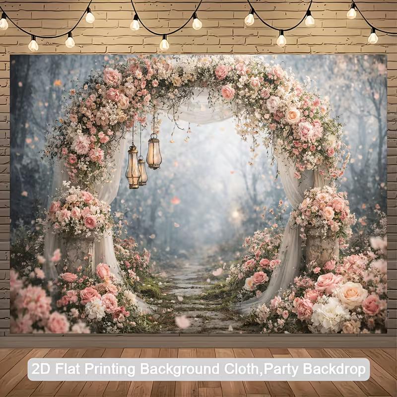 

2D Flat Print Dreamy Pastel Backdrop with Unicorn Carousel, Clouds and Gifts Perfect for Baby Shower Shoots 47.2x31.5inch/120*80cm