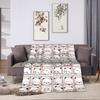 Cartoon Panda Bubu Dudu Blankets Fleece Textile Decor  Multi-function Lightweight Thin Throw Blanket for Home Travel Rug Piece