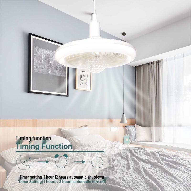 Silent RGB LED Ceiling Fan Light with E27 Base and Magic Ball Design