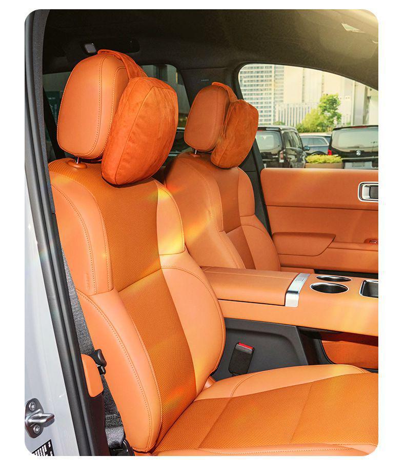 Chery Car Suede Neck and Lumbar Support Pillow - Universal Fit