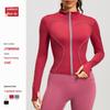 Women's Reflective Stand Collar Yoga Jacket - Slim Fit, Night Running Sportswear