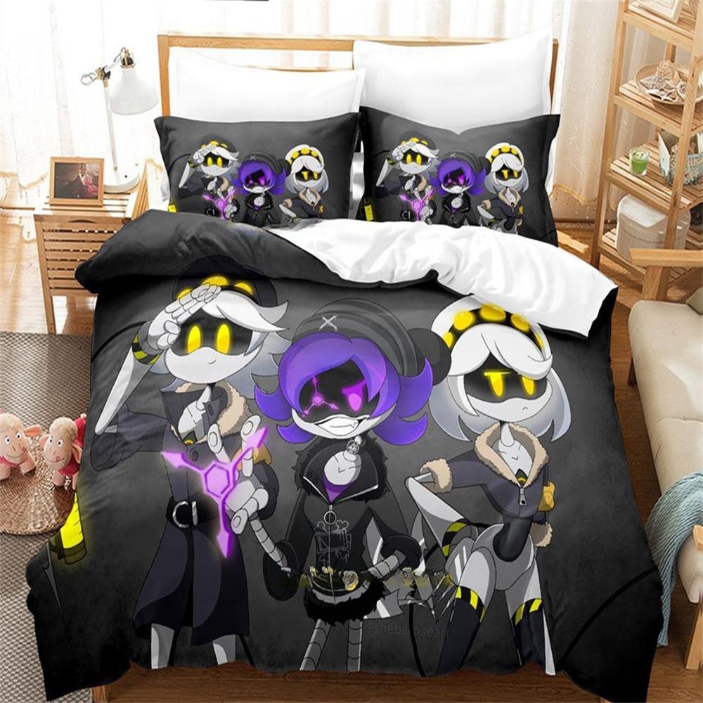 M-Murder Drones Cartoon Print Bedding Sets Exquisite Bed Supplies Set Duvet Cover Bed Comforter Set Bedding Luxury Birthday Gift