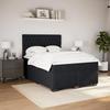Cadre de lit avec matelas - Maison Exclusive - 140x200 cm - Velours Noir - Tête de lit réglable