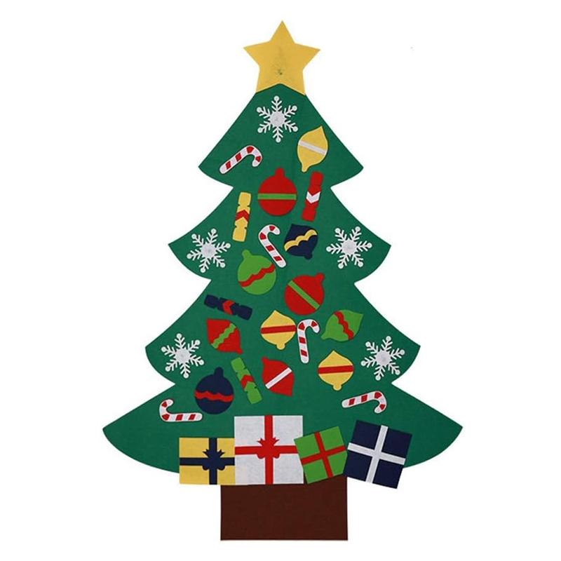 1Set Felt Christmas Tree Non-Woven Fabric Holiday Decoration Ornament 3D Mini Christmas Tree