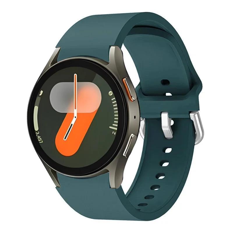 Oryginalny Silikonowy Pasek Do Samsung Galaxy Watch 7/6/5/4 44mm 40mm 5 Pro Sportowa Bransoleta Galaxy Watch 6 4 Classic 47mm 43mm Pasek