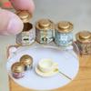 Casa delle Bambole Lattina Caffè Lattina Tè Modello Oggetto di Simulazione Ornamento Modello Miniatura Mini Giocattoli Casa delle Bambole Mobili Accessori
