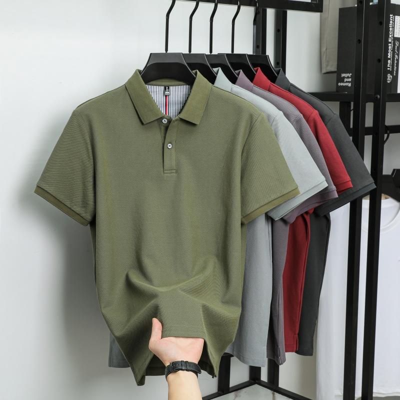 100% Pure Cotton Luxury Brand Men's Short Sleeved Autumn Fashion Luxury Fashion Boutique Design Original Top-level Golf T-shirt