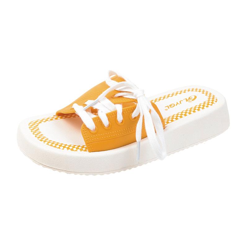 Slippers Summer Couple Men and Women One-word Drag Non-slip and Wear-resistant Korean Version of Fashion Drag