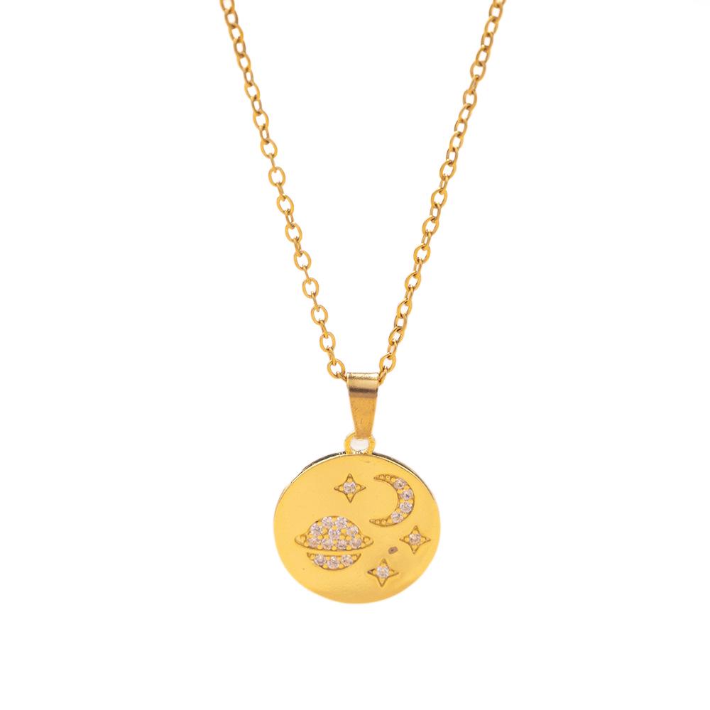 Women's Titanium Steel Clavicle Necklace: Light Luxury Zircon Diamond Fashion