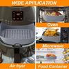 1PC Air Fryer Double Ear Silicone Baking Tray Square Thickened Heat Resistant Silicone Insulation Mat Air Fryer Stereo Tray