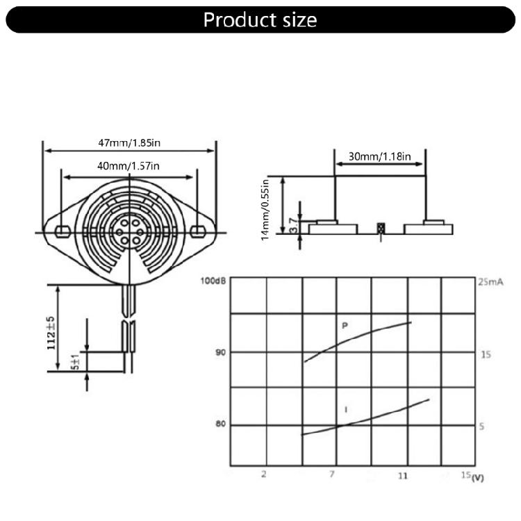 10 Stück/Set SFM-27 Elektronisches Summer-Set 100dB Piezo-Warnsignale Summer 3~24V Piezoelektrischer Summer für verschiedene Schaltungen
