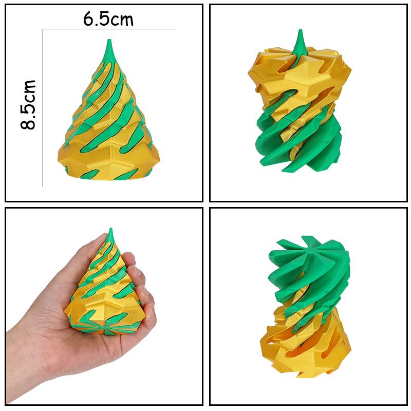 New Impossible Pyramid Passthrough 3D Printed Fidget Toy Christmas Hat Christmas Tree Fidget Toys