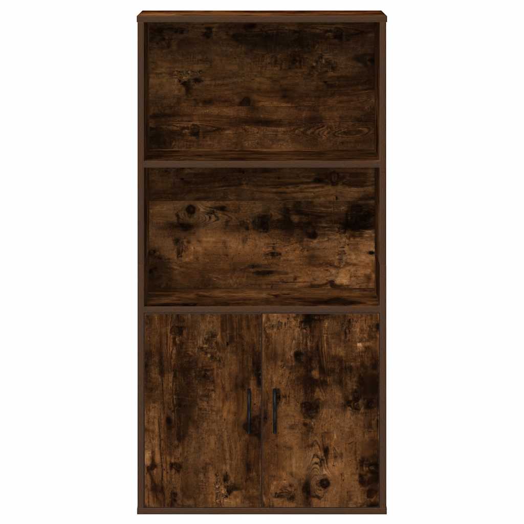Bookshelf Smoked Oak 60 x 24 x 120 cm Wood Based Material