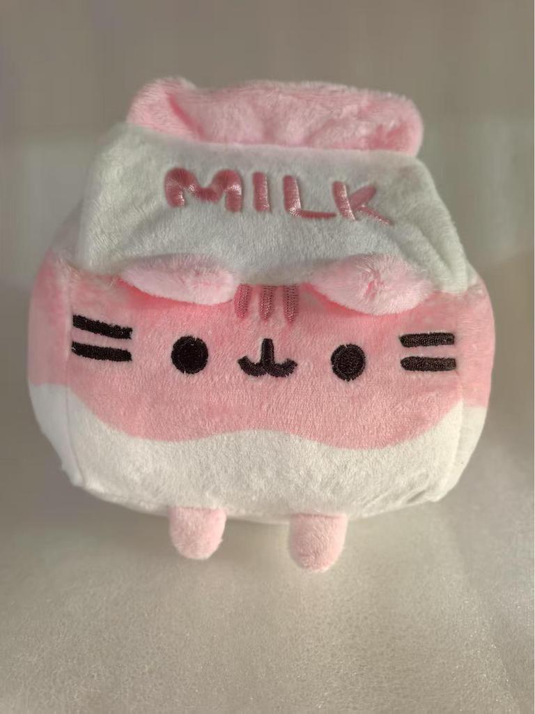 Cross-Border Gray Cat Plush Toy - Donut, Pizza, Hamburger, Sandwich, Cookie Claw Machine Doll