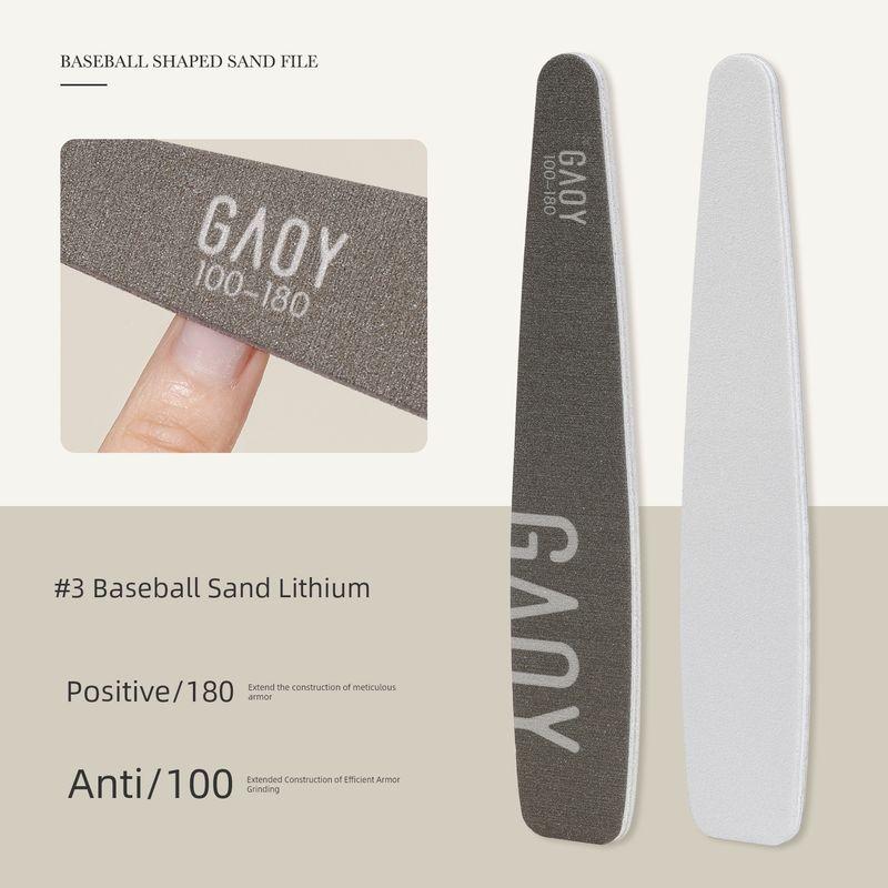 

Gaoy GAOY Nail File Nail Grinding Sand Bar Nail File Polishing Grinding Strip Unloading Gel Nail Polish Tool Suit #3 Baseball-Shaped Sanding Files * 1
