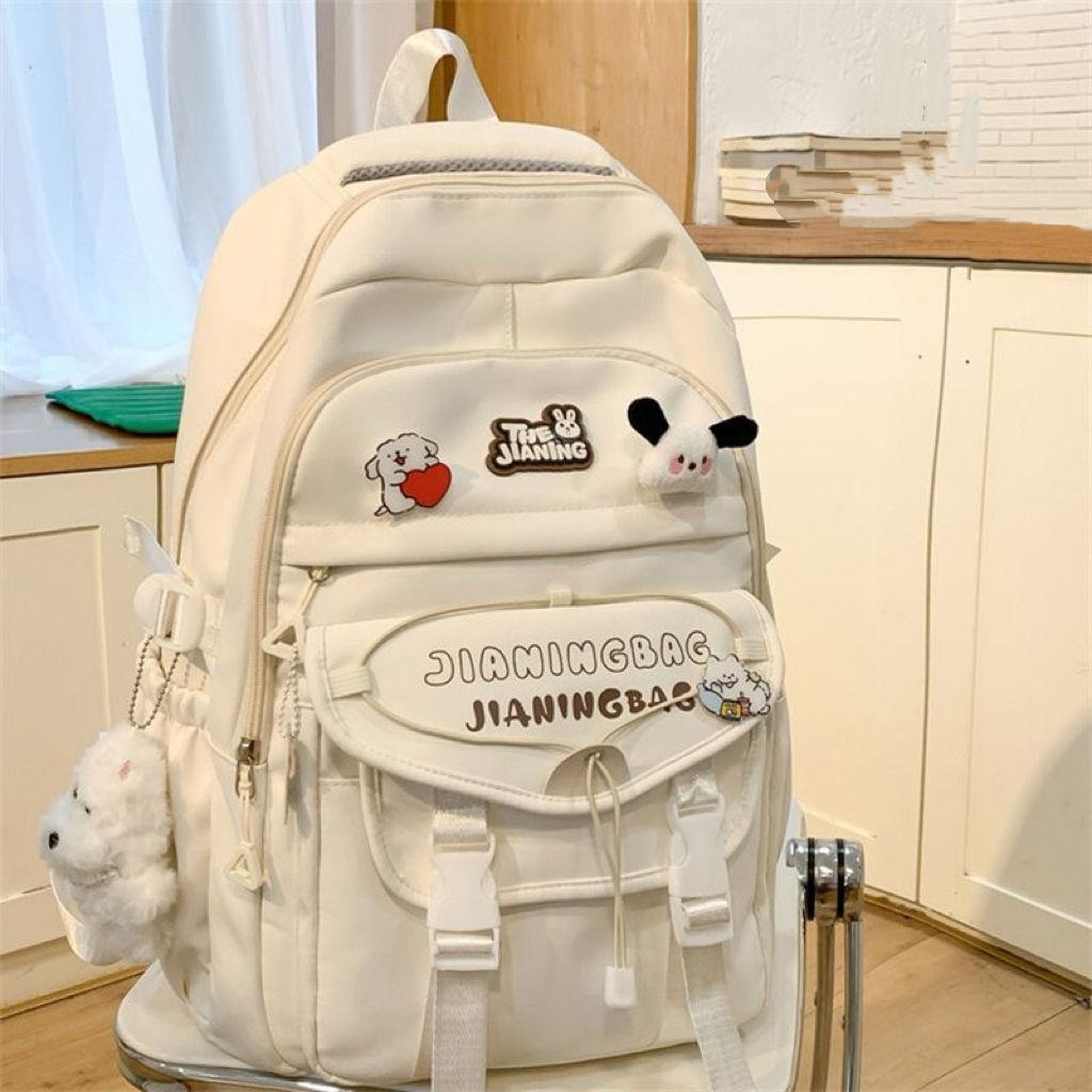 1pcs / 2 Pcs School Bags for Teenage Girls Red  Alphabet Cute Gift Students Bookbag Letters Travel Waterproof Bagpack