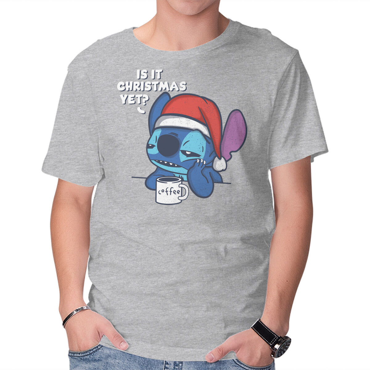 Unisex Crew Neck T-Shirt Is It Christmas Yet Graphic Short Sleeve Casual Tee XXXL