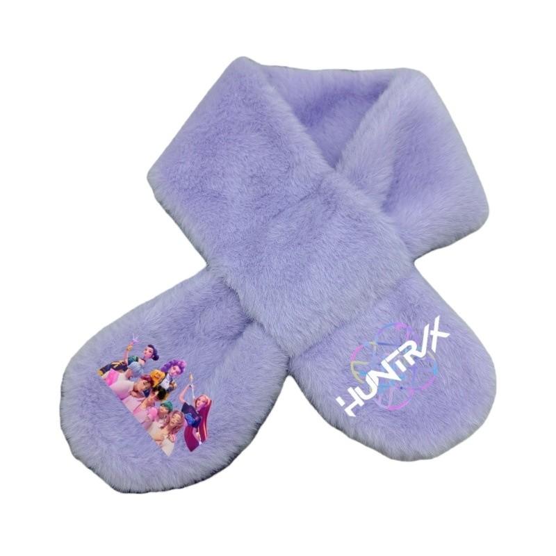 Soft Fashion Rumi Mira Zoey Printing Winter Autumn Warm Scarf Girls Purple Pink Scarves