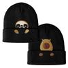 Cute Capybara Embroidered Beanies Soft Stretchy Acrylic Hat Unisex Design For Family Friendly Activities And Travel