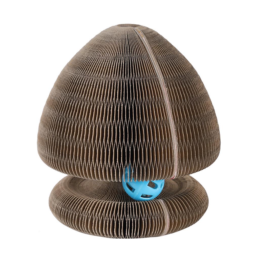 

Cat Magic Accordion Scratcher with Spinner Ball & Bridge Claw Sharpener Unfolded 18.5x15x14cm; Folded 18.5x7.5x7cm